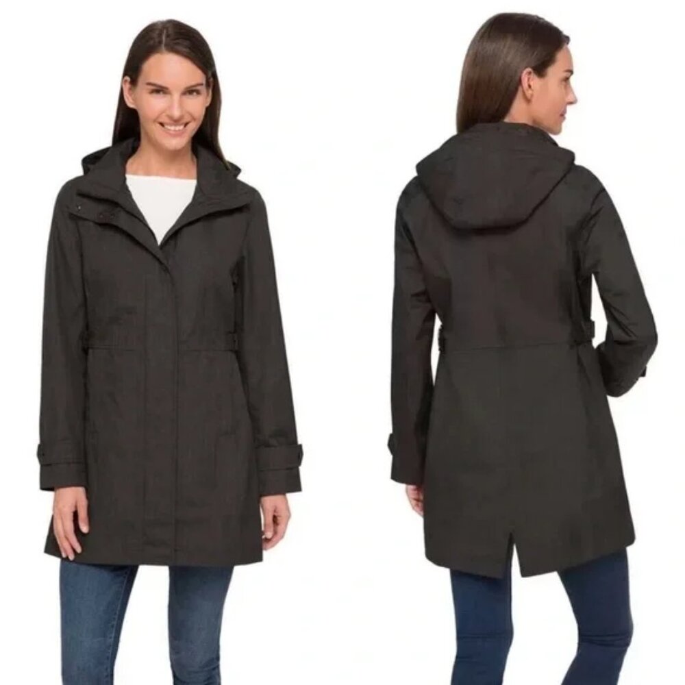 NWOT KIRKLAND SIGNITURE Hooded All-weather Trench Coat Raincoat S